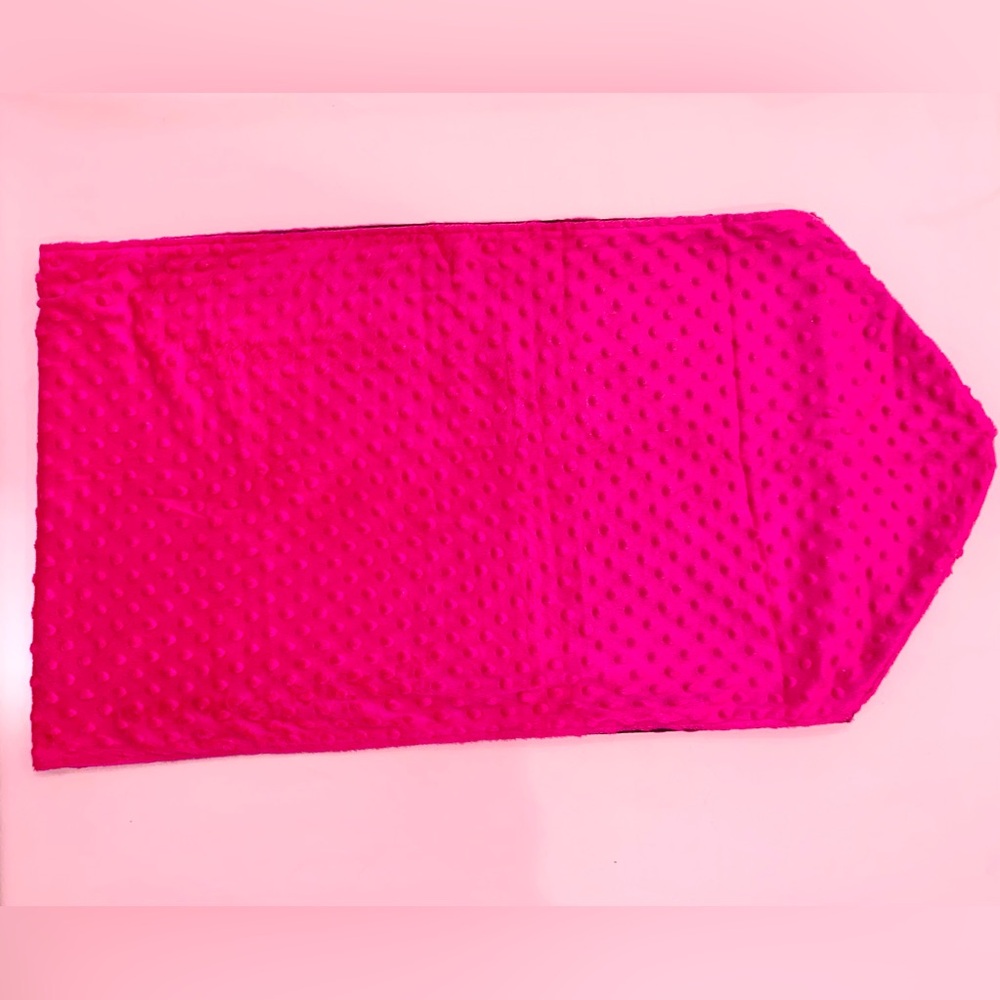 Hot Pink Pet Velour Sling Carrier Knapsack Blanket Reversible Black Faux Fur - Picture 2 of 13